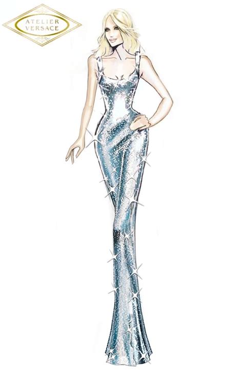 donatella versace 1993 dress|Donatella Versace design sketches.